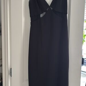 Black V-Neck Cutout Prom Dress